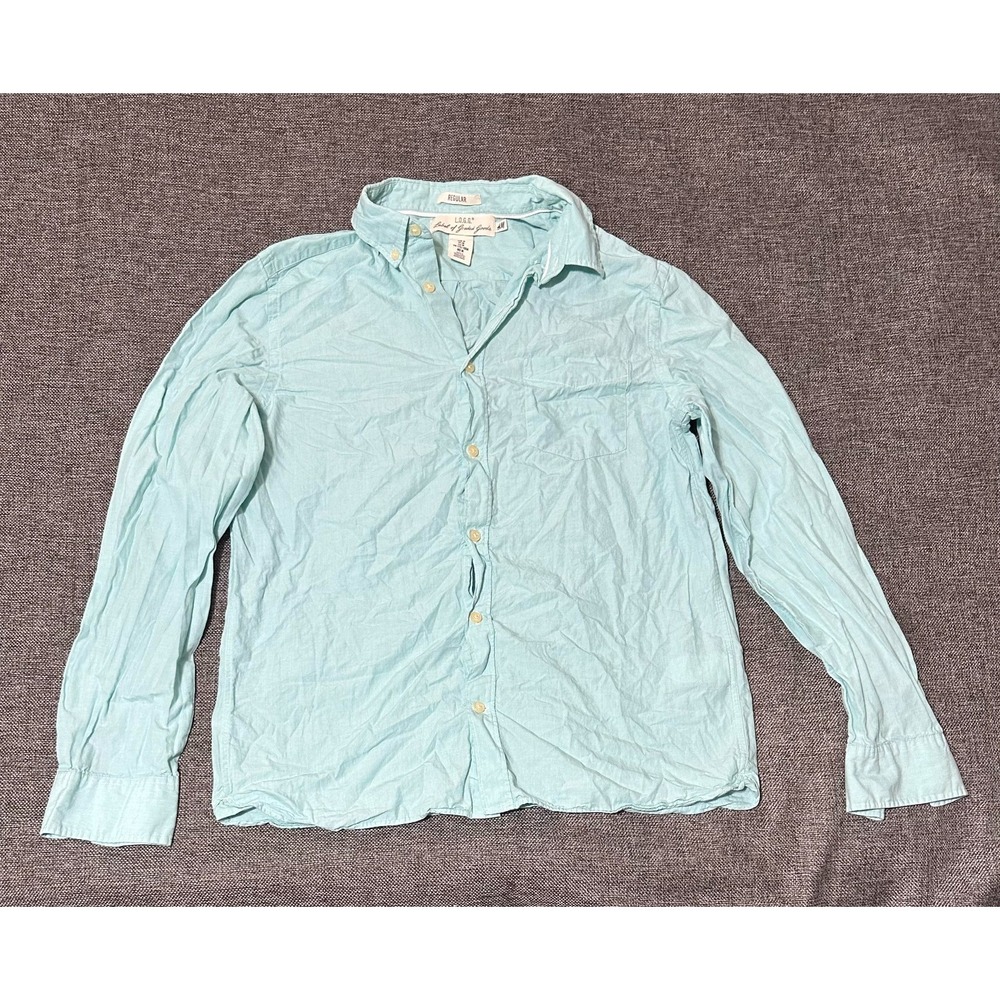 H&M Regular Fit‎ Men's M Light Blue Long Sleeve Shirt
